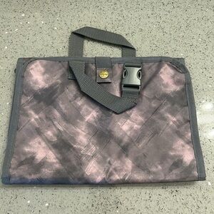 Gray and Pink Foldable Toiletry Bag